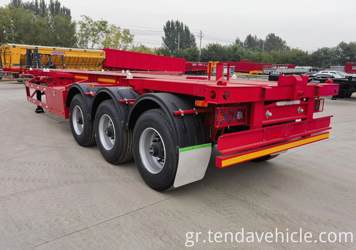 3 Axles 40Ft Skeleton Container Trailer